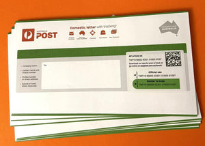 Domestic Letter with Tracking Prepaid Envelope Small – 100 Pack RRP $460